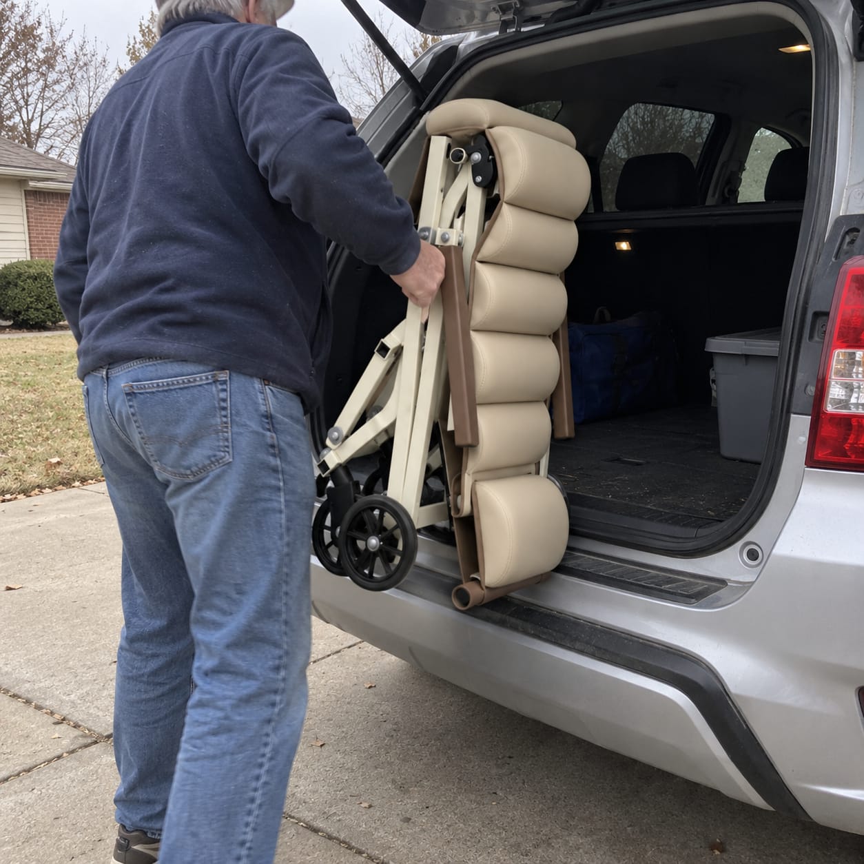 Customer photo review of Folding Transport Chair
