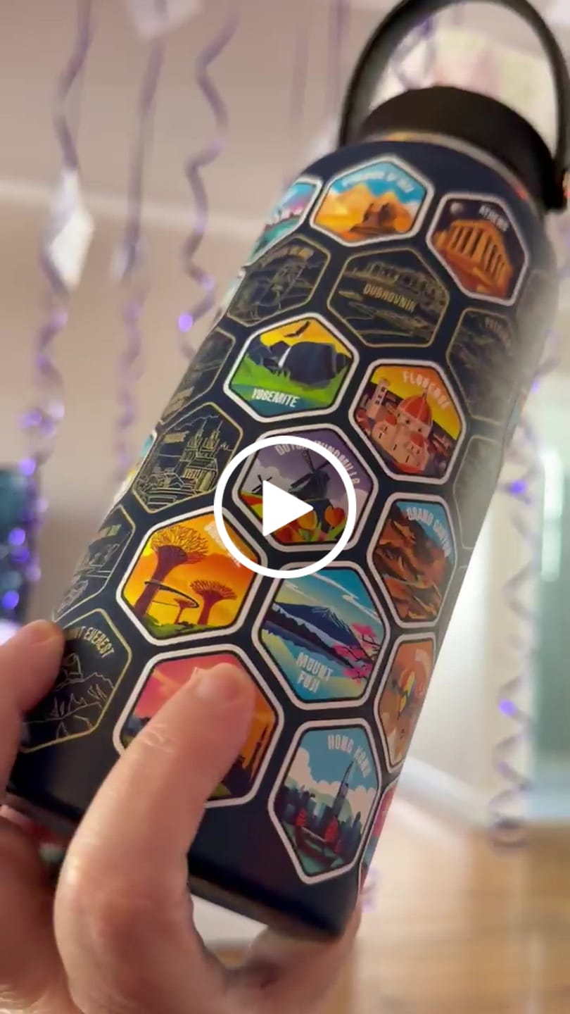Customer video review of World Explorer Bottle + Stickers