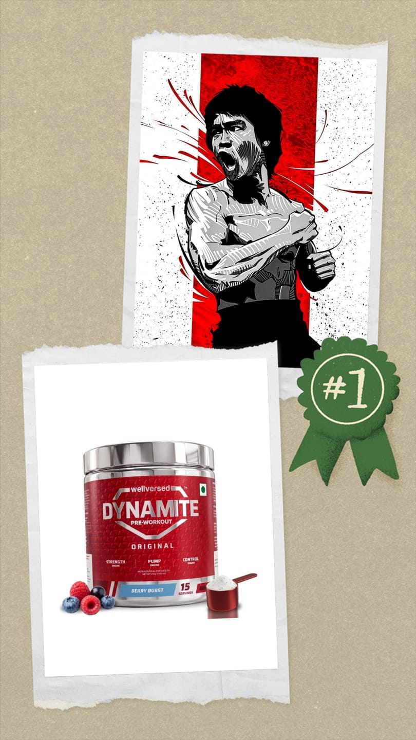 Customer photo review of Dynamite Pre-Workout (210g, 15 Servings) | Fruit Blast