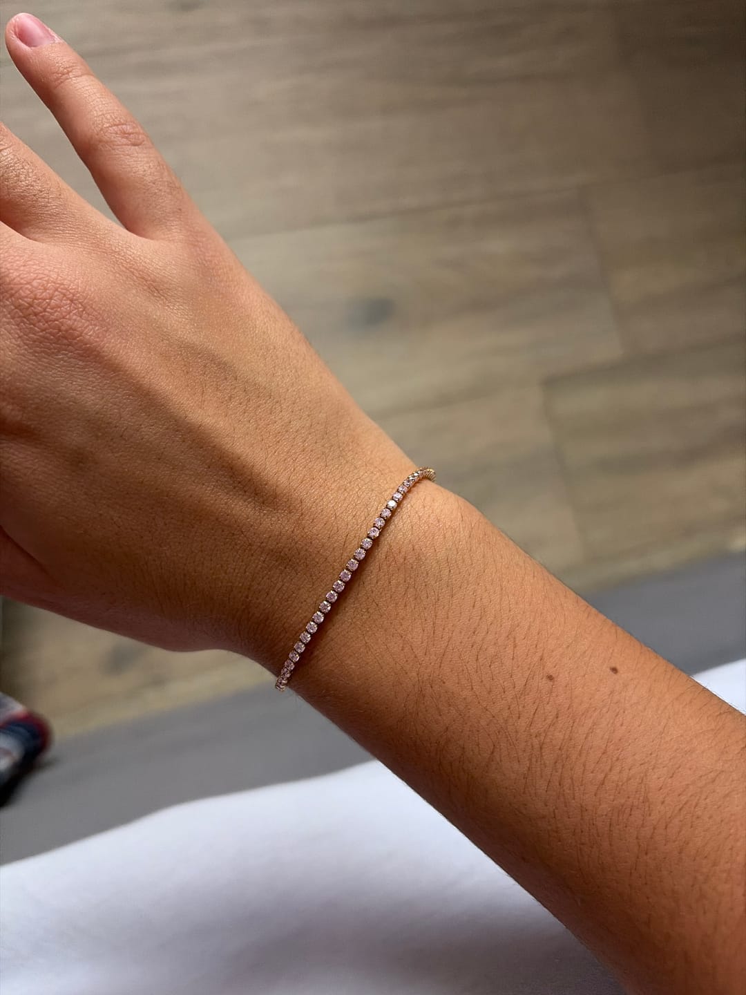 Customer photo review of Pink Tennis Armband