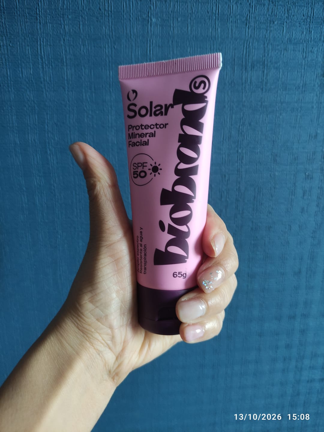 Customer photo review of Bloqueador Solar Mineral Facial SPF 50