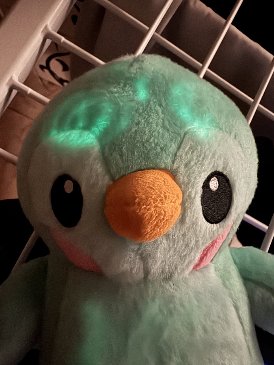 Customer photo review of Peluche Pinta en la oscuridad