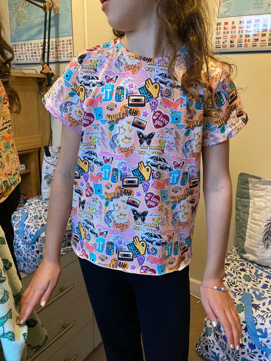 Customer photo review of Pop Culture Cotton Jersey Fabric