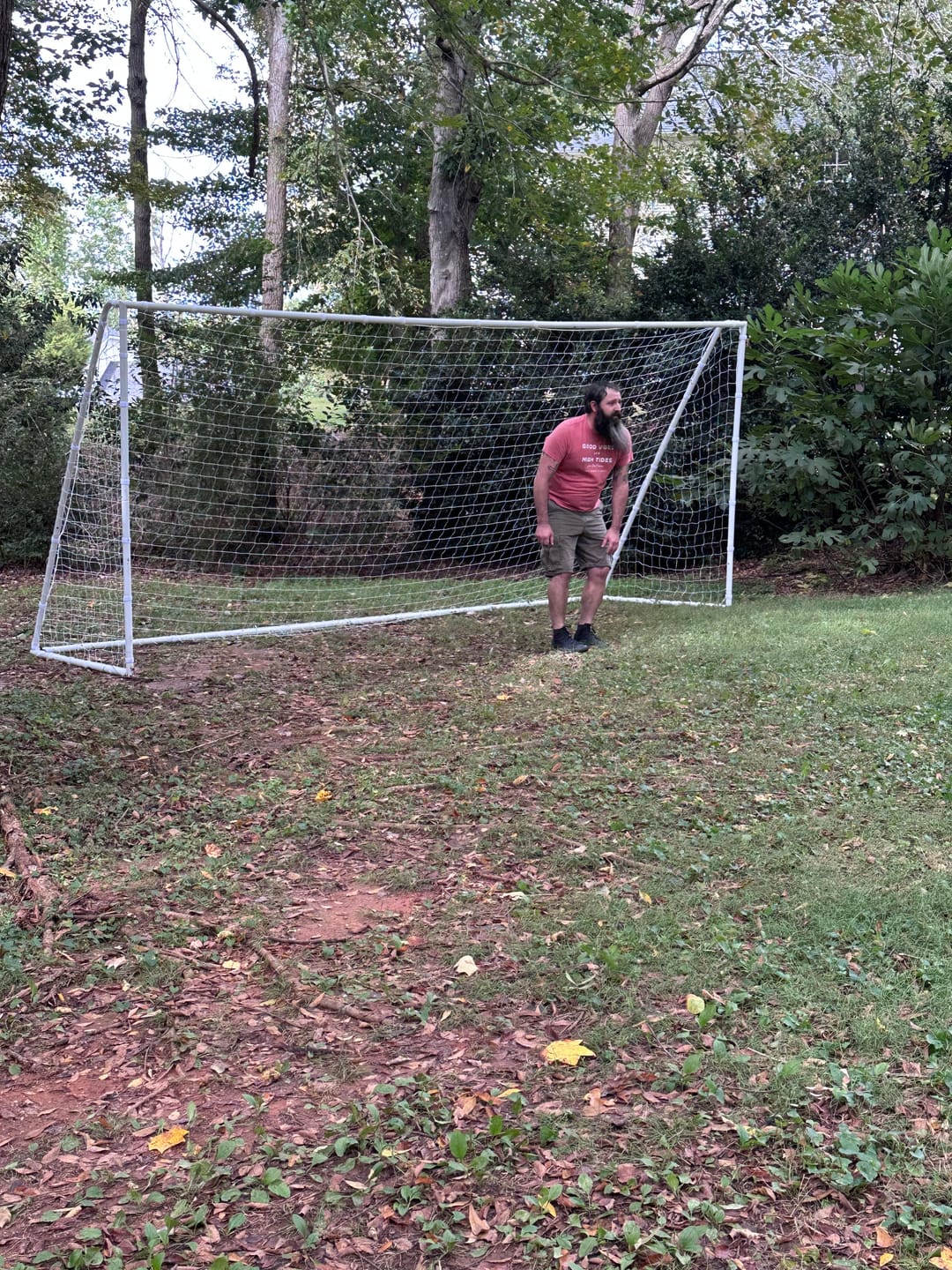 Customer photo review of MERSCO 16×7FT Soccer Goal – Backyard Training, World Cup Style, Kids & Adults