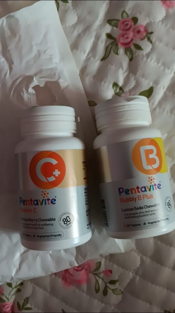 Customer photo review of Bubbly B Plus  Lemon Chewable Tablet