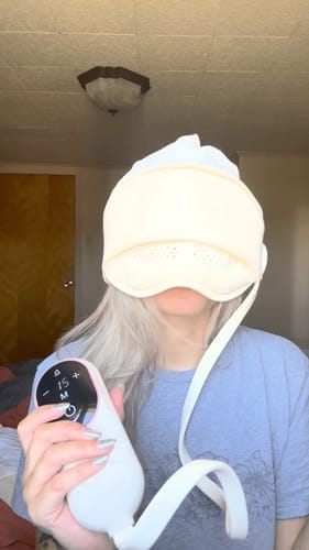 Customer photo review of Rovnor Head & Eye Compression Massager