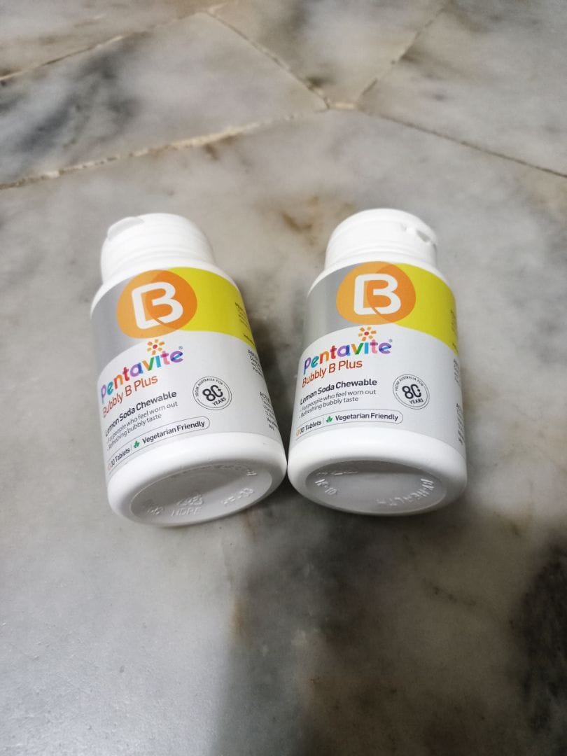 Customer photo review of Bubbly B Plus  Lemon Chewable Tablet
