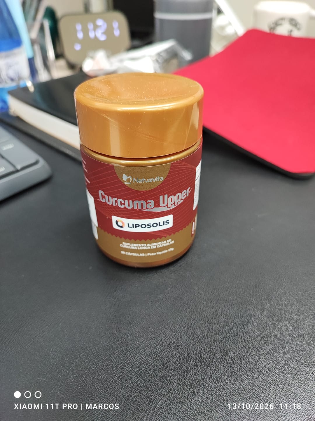 Customer photo review of Curcuma Upper (Curcumima Lipossomal com TCM) em Cápsulas Softgel