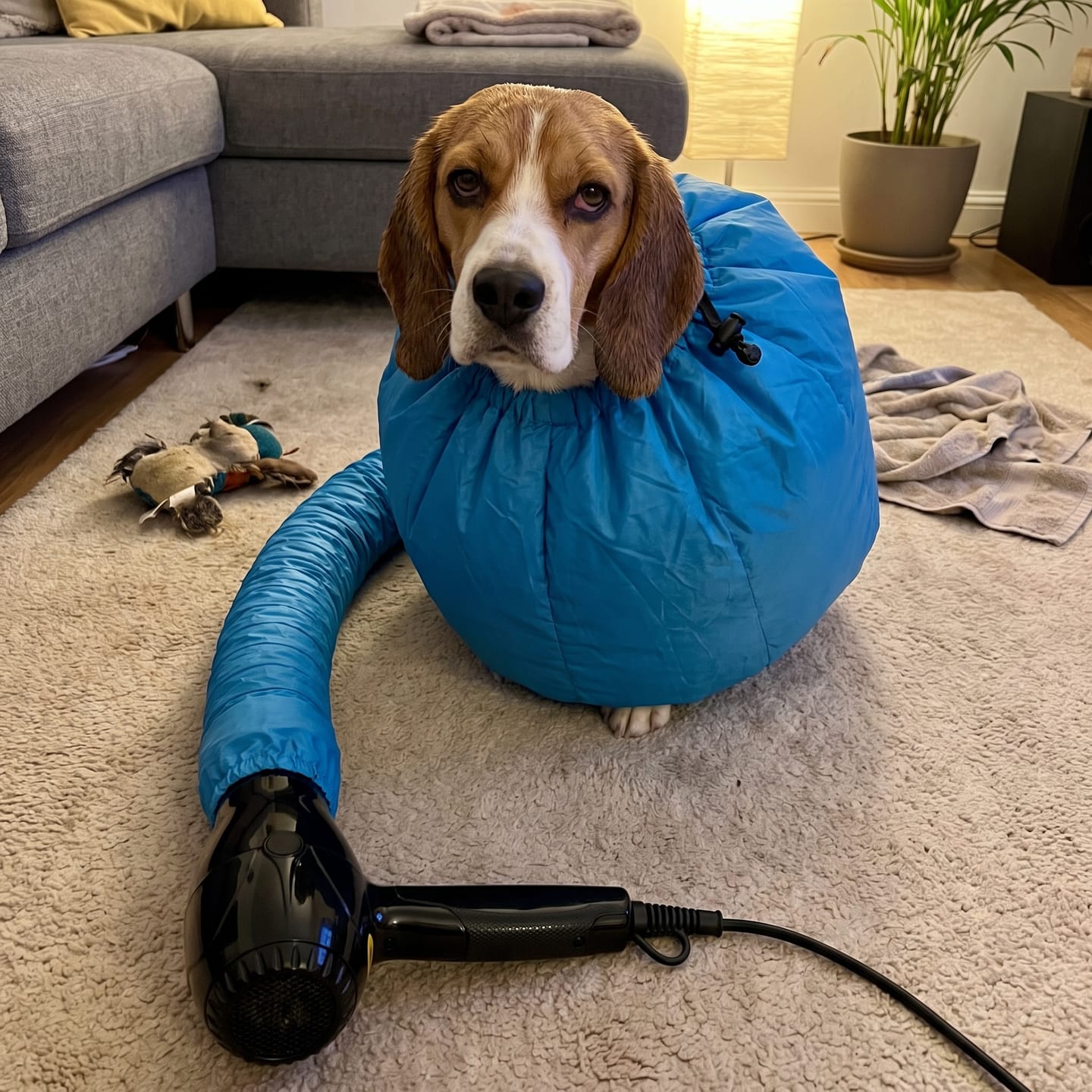 Customer photo review of Peludry™ – Bolsa de secado para perros