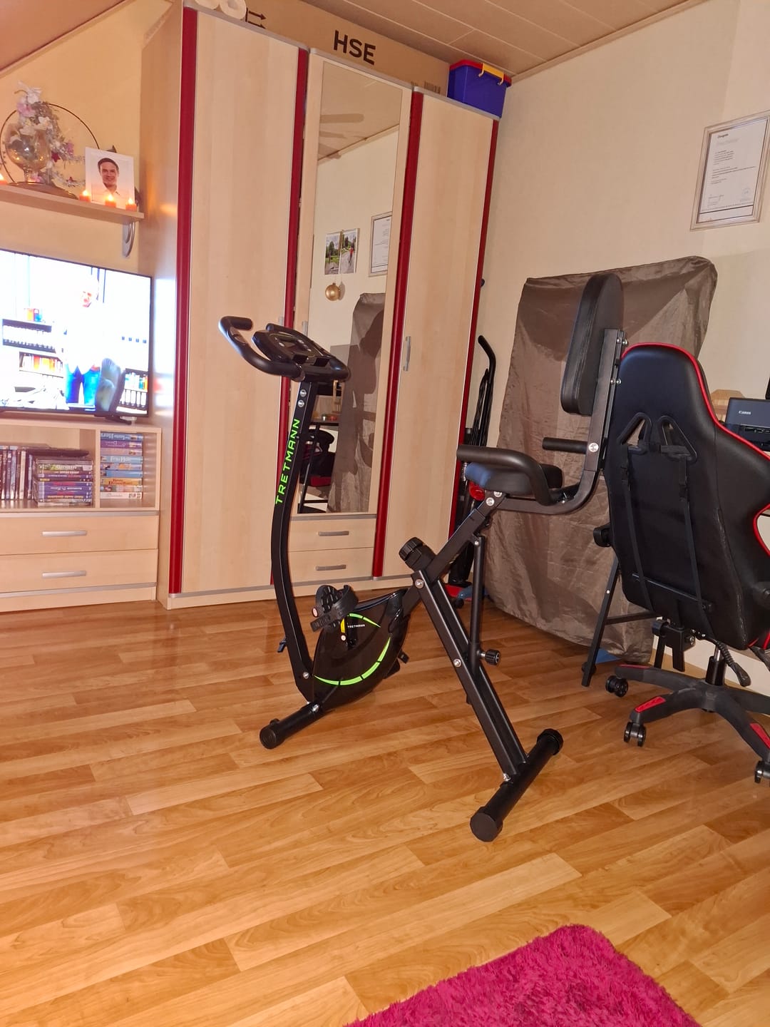 Customer photo review of Tretmann RIDE- Heimtrainer mit tiefem Einstieg