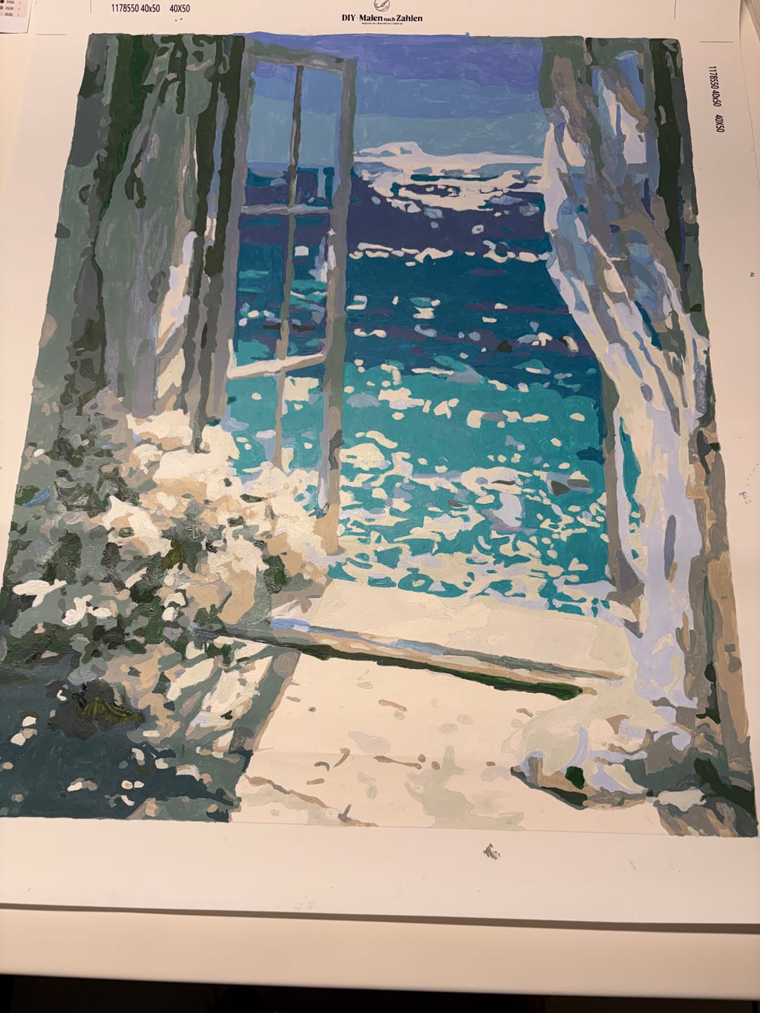 Customer photo review of Malen nach Zahlen - Am azurblauen Fenster