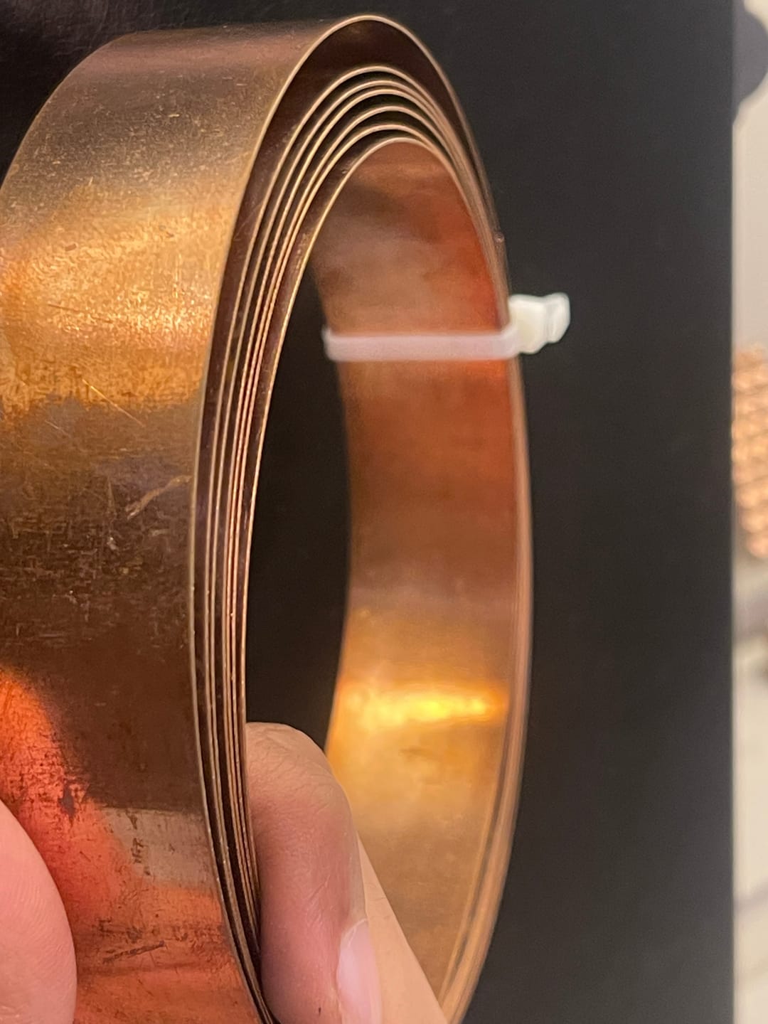 Customer photo review of Pure Copper Metal Strip – Vastu Remedy for North-East Toilet Dosh & Extension Corrections | Ideal for Walls, Floors & Doorways | 1 mm Thickness | 8-100 Feet Lengths