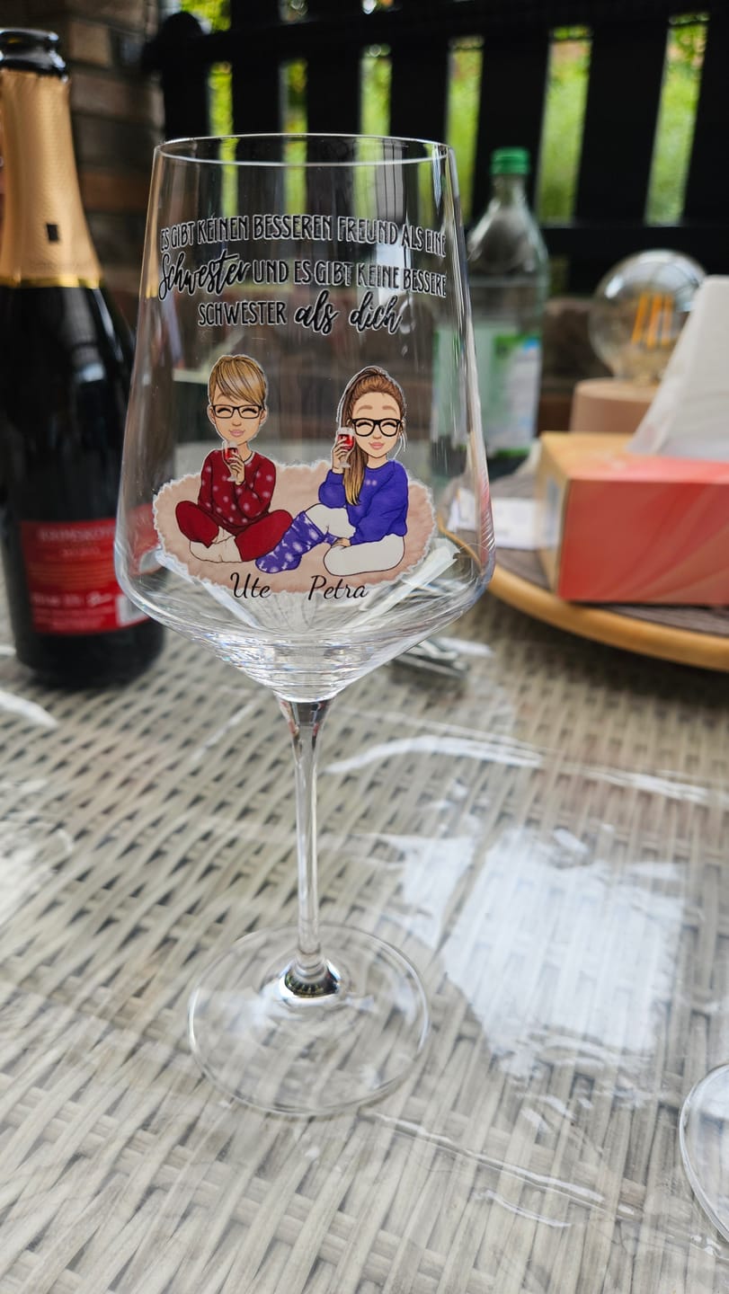 Customer photo review of Herzensmenschen - Personalisiertes Weinglas