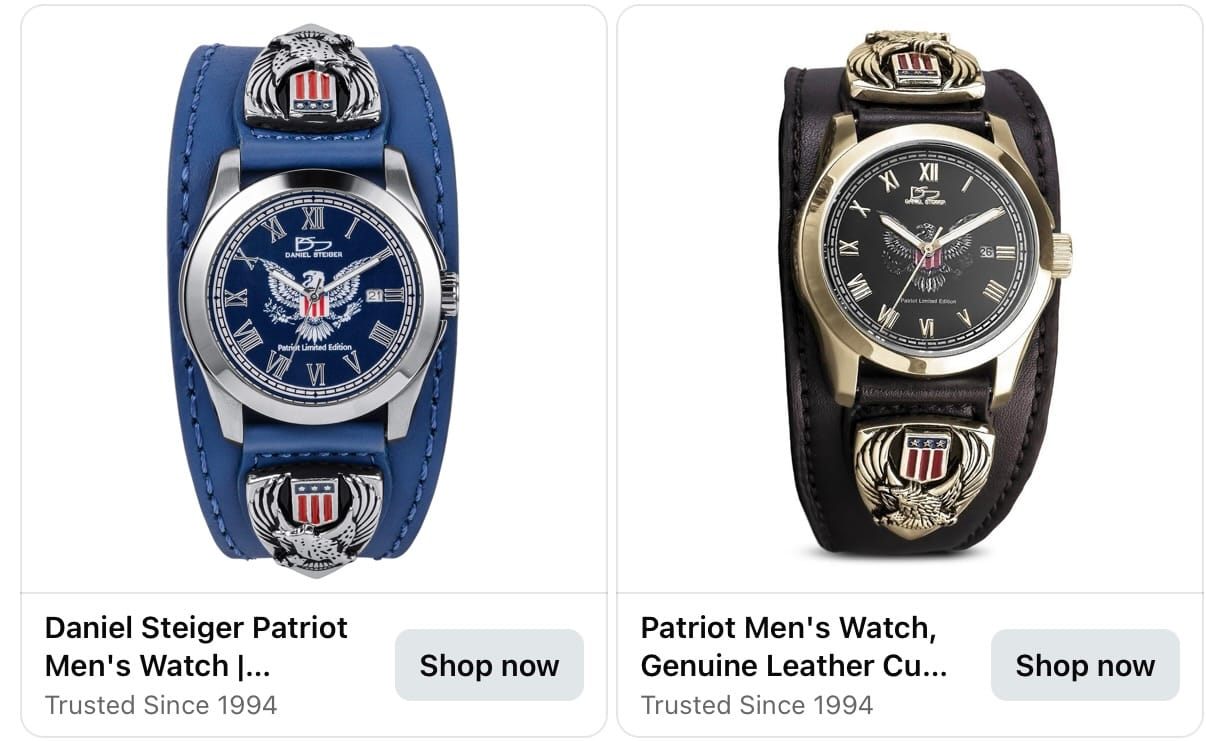 Customer photo review of Patriot 250 Years Blue Limited Edition Watch