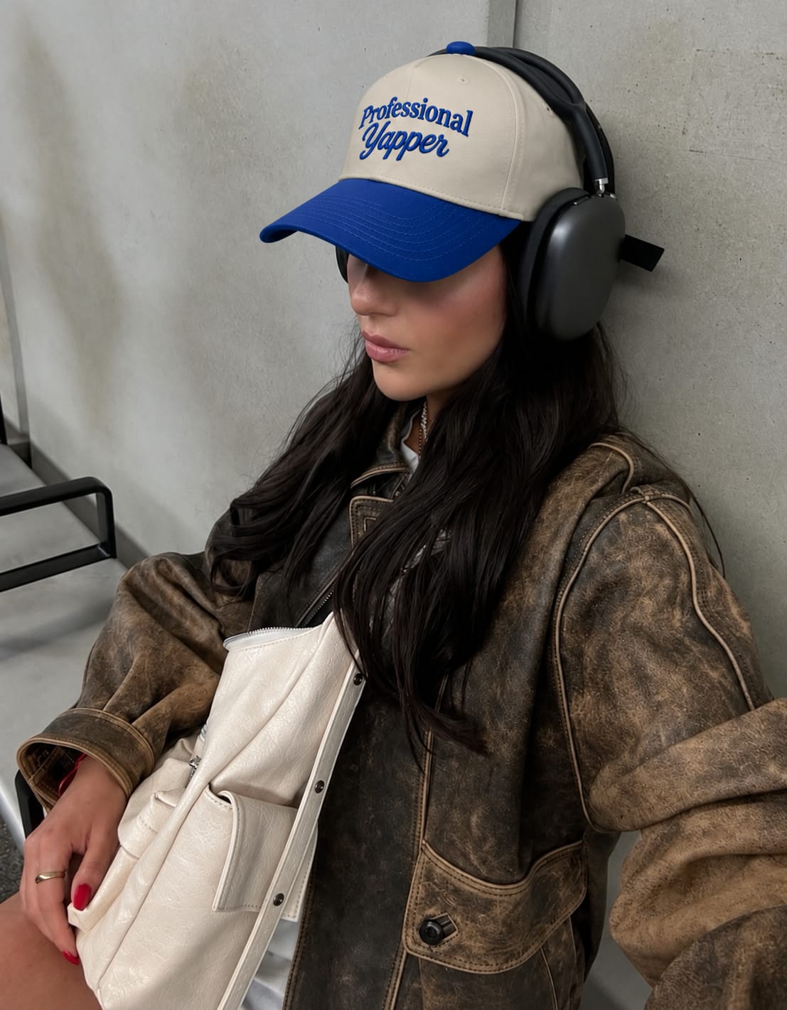 Customer photo review of Professional Yapper Hat, Chatty Gen Z Slang Snapback