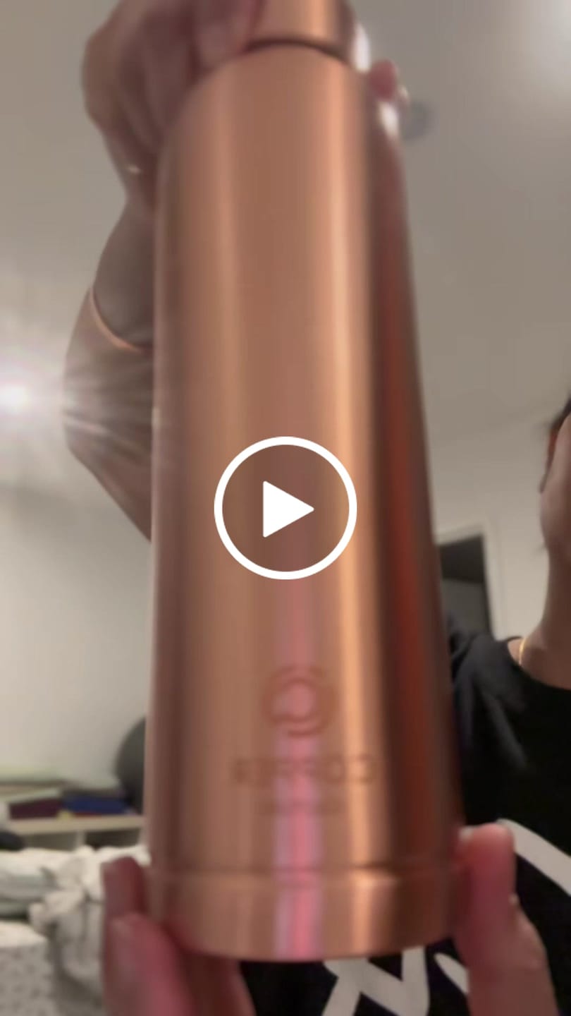 Customer video review of Polished Copper Water Bottle 950ml