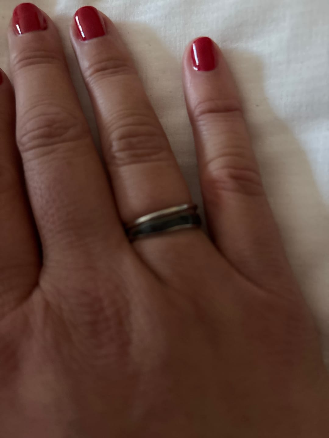 Customer photo review of Layered Black Sahara Silver Ring