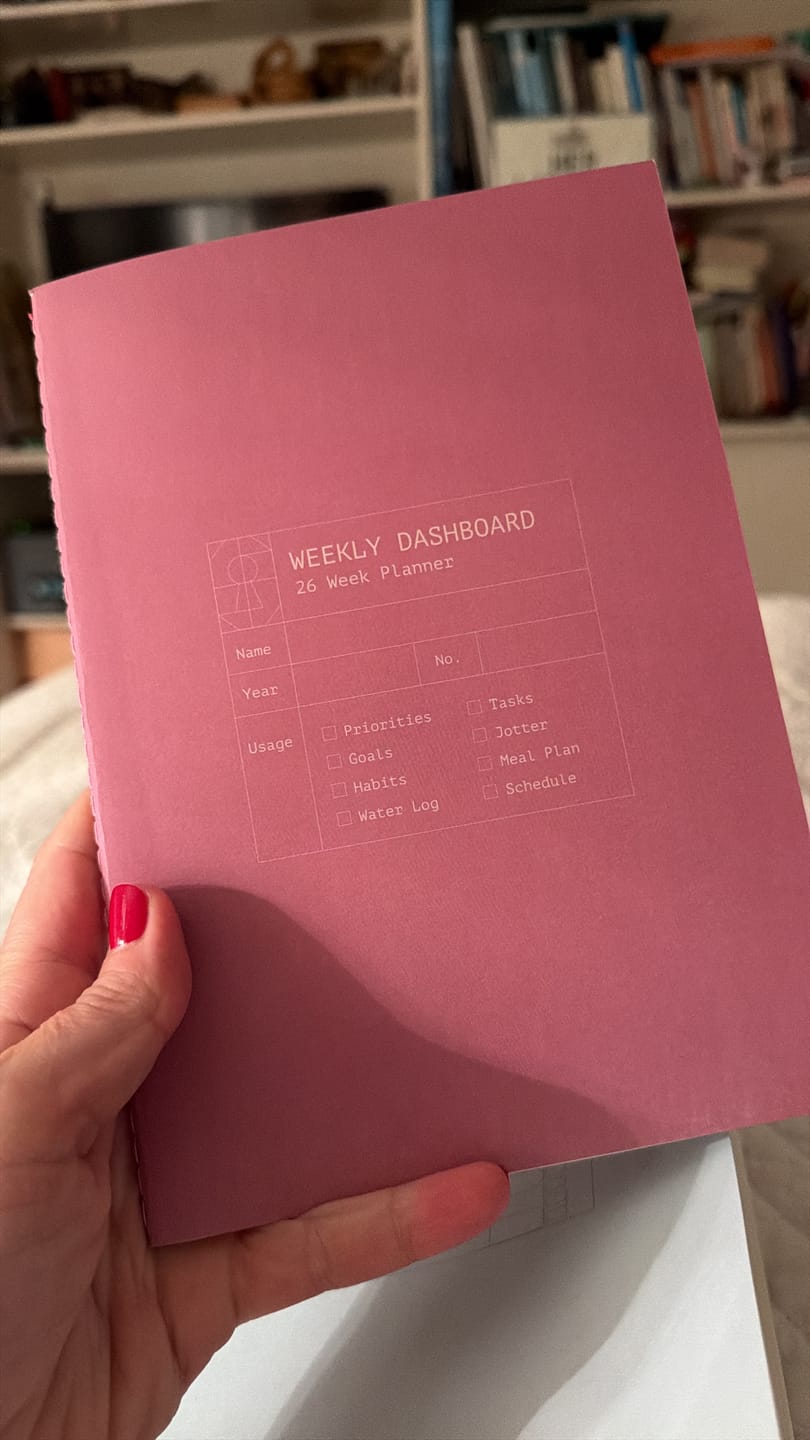 Customer photo review of Weekly Dashboard in Blush