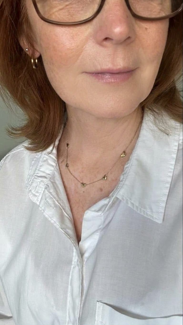 Customer photo review of Bubble Heart Multi Necklace