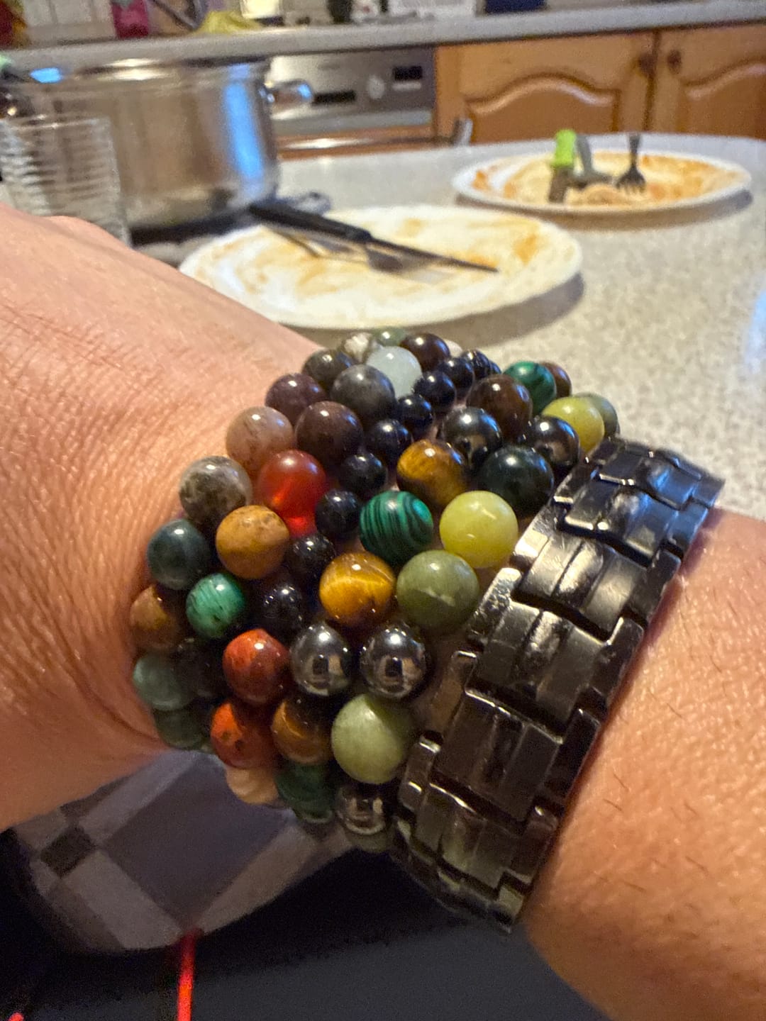 Customer photo review of »Ich lass los« Blockadenlöser-Armband aus echtem Moos-Achat inkl. abgebrochenem Stern