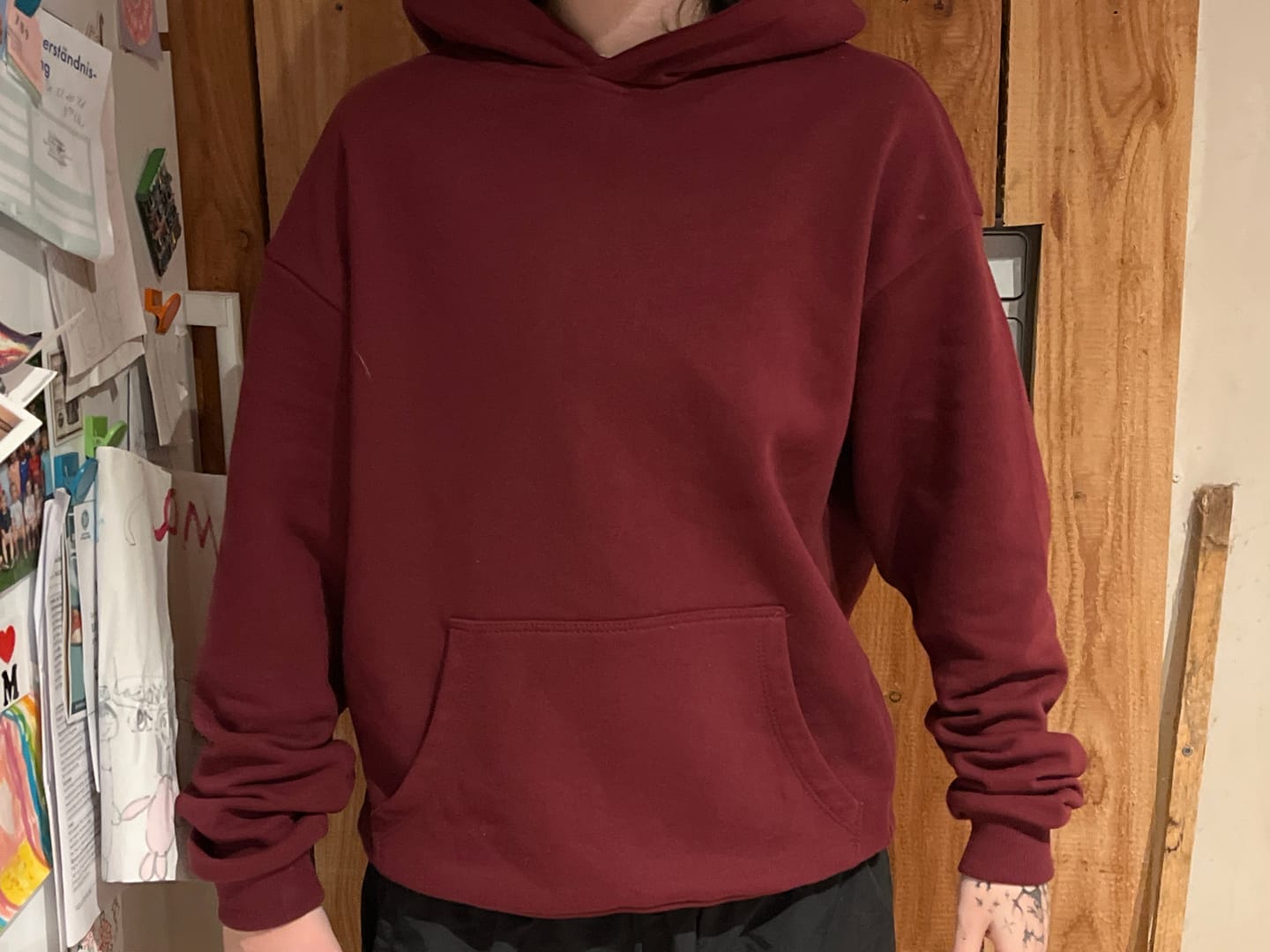 Customer photo review of Hoodie Premium Blanks 330GSM Merlot