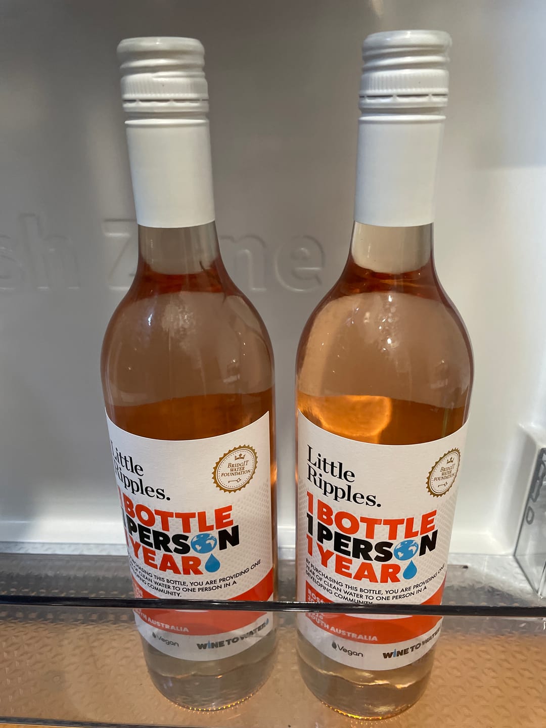 Customer photo review of Zero Sugar Rosé – Vegan Australian Wine | 6 Pack