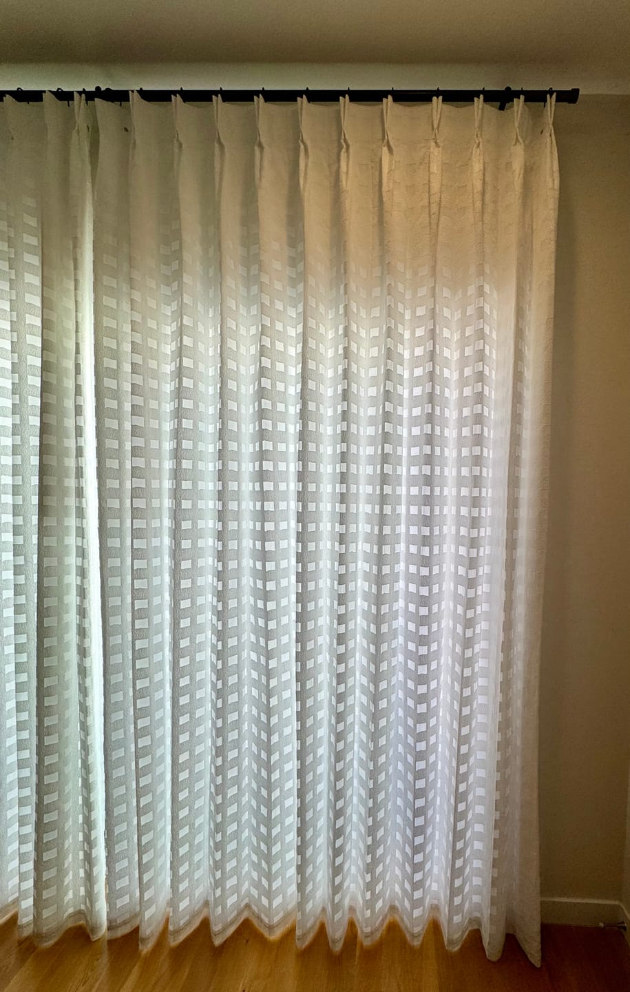 Customer photo review of Aria Sheer Drapes