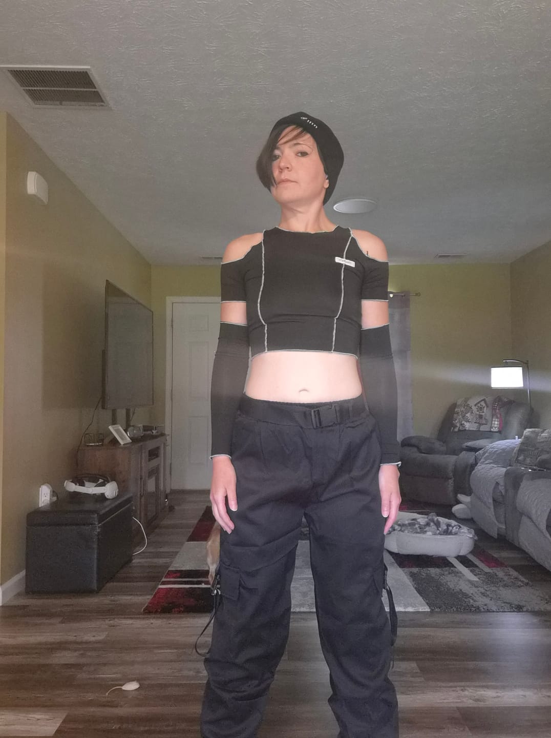 Customer photo review of CARGO TECHWEAR TROUSERS