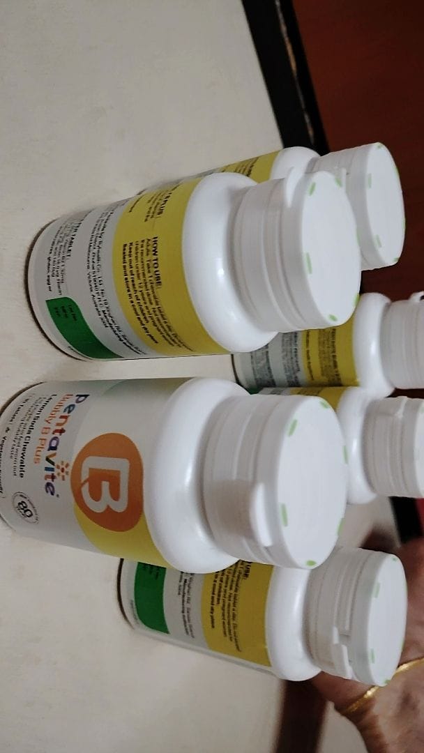 Customer photo review of Bubbly B Plus  Lemon Chewable Tablet