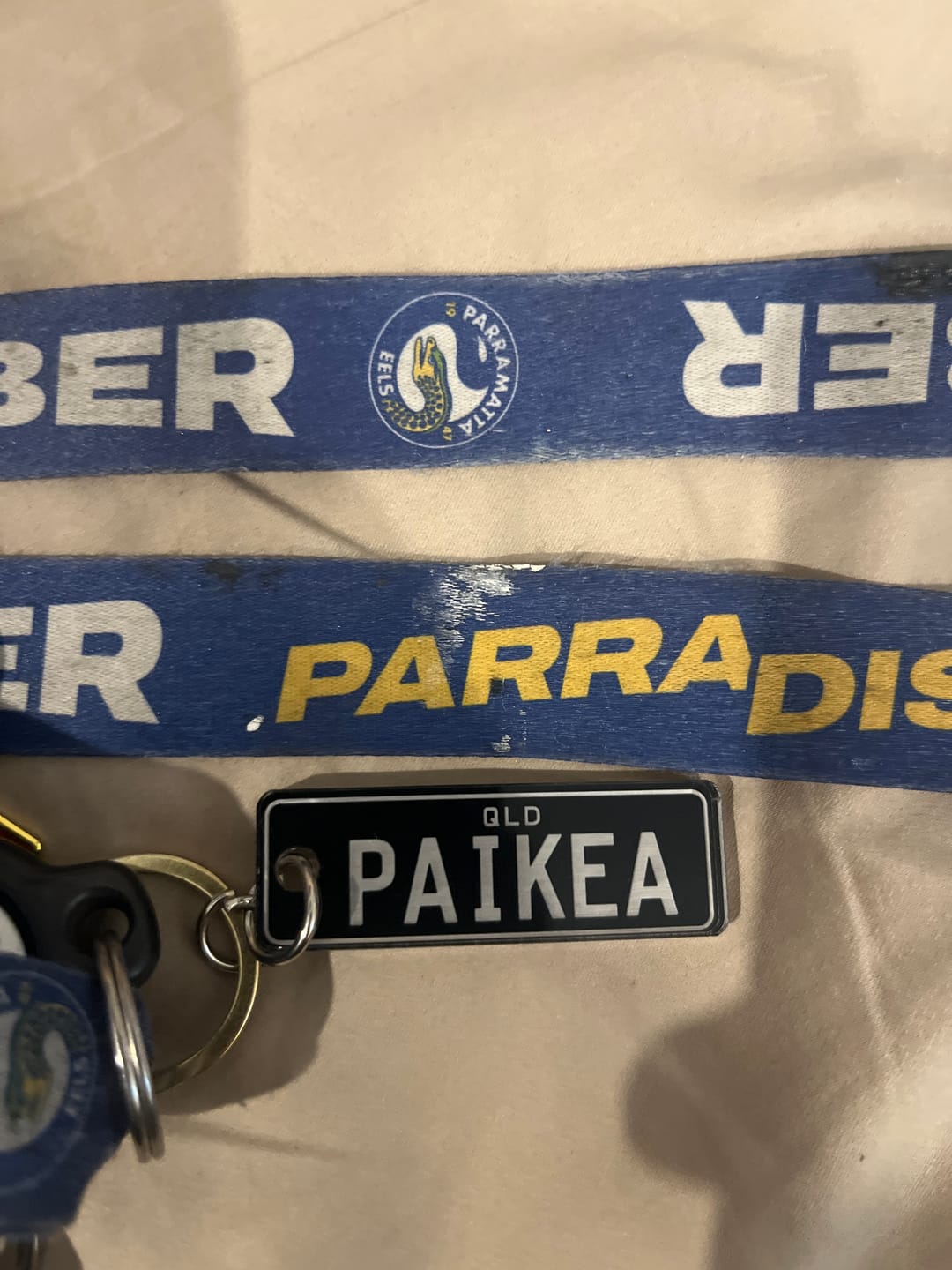 Customer photo review of QLD Classic Licence Plate Custom Keychain