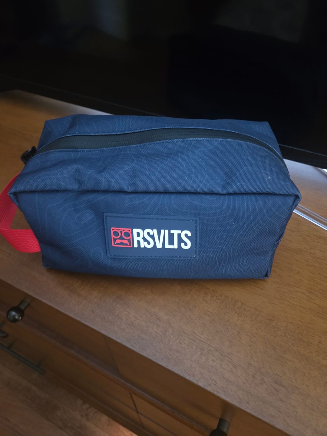 Customer photo review of Navy Topo – Travel Bag