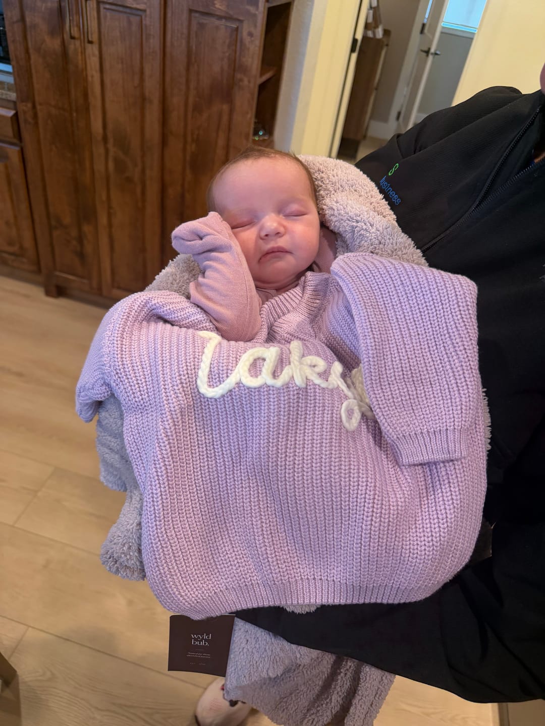 Customer photo review of Hand Knitted Personalized Sweater