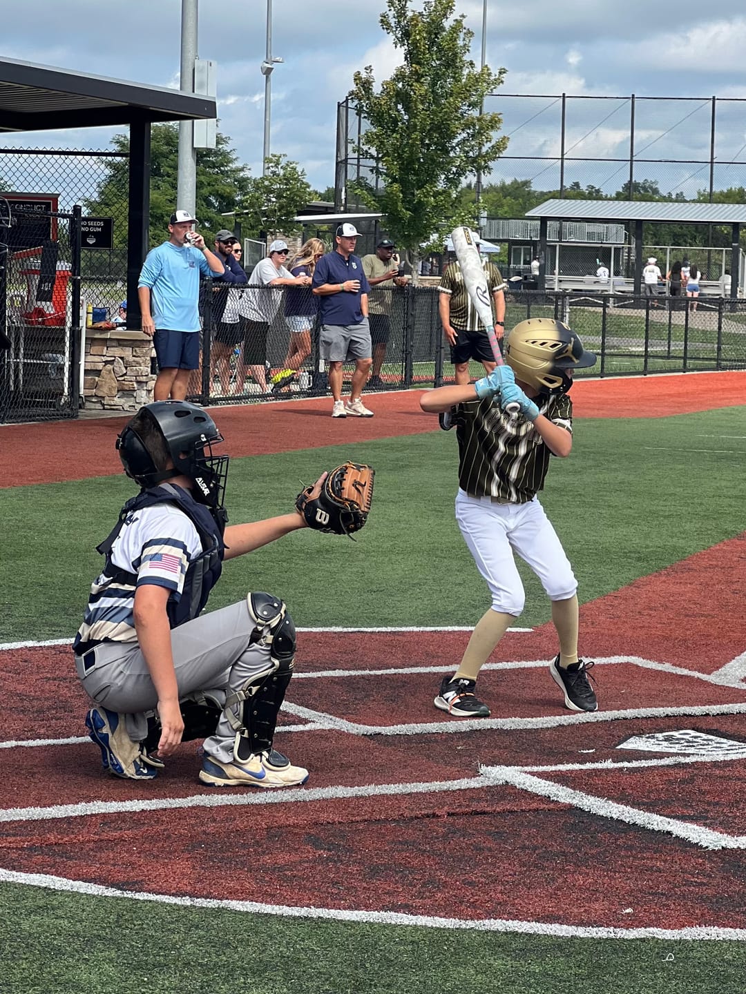 Customer photo review of Black Baseball & Softball Batting Gloves | Strap Cuff (w/ Carrying Zip Bag)