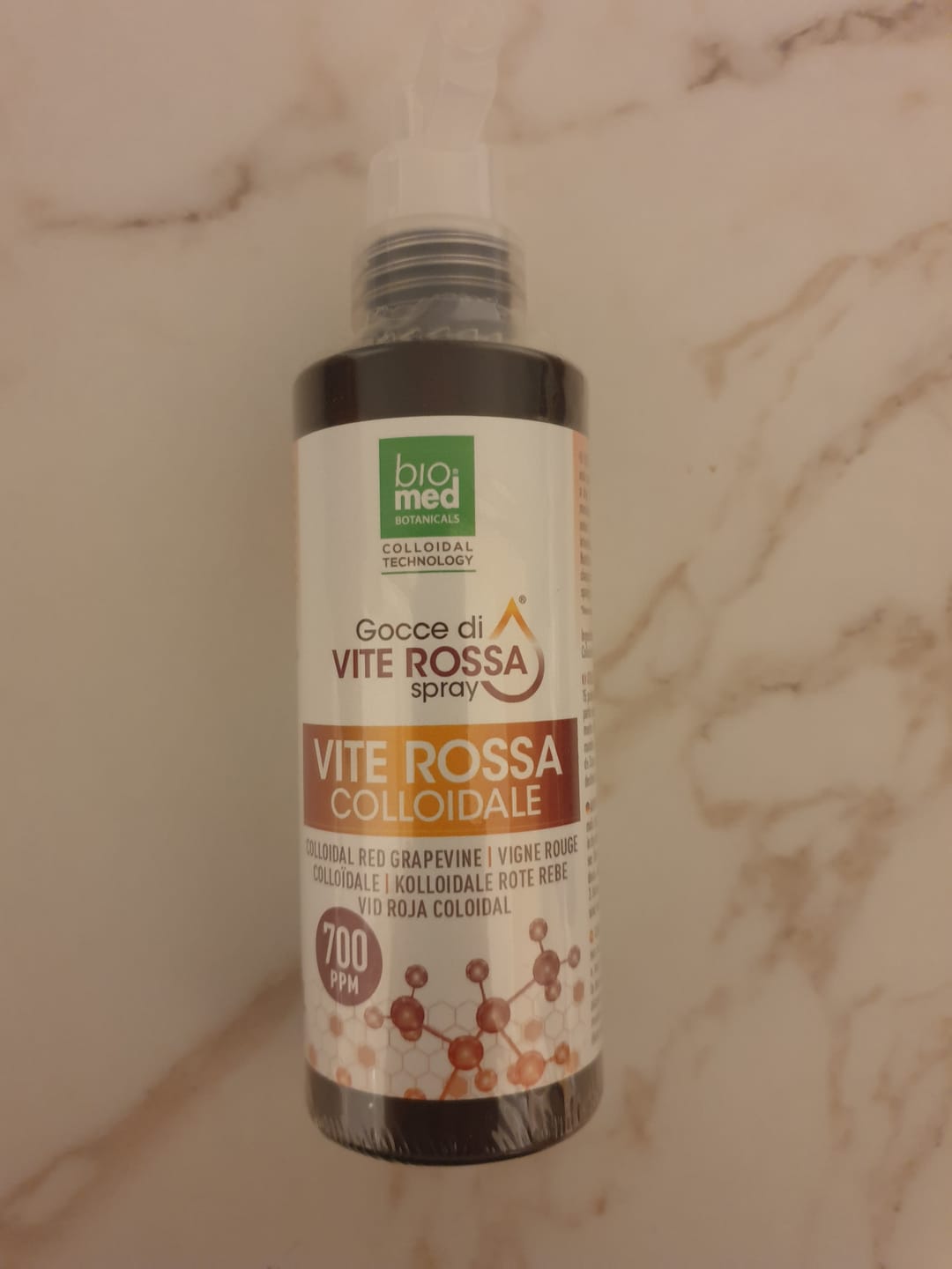Customer photo review of Vite rossa colloidale spray sublinguale 700 ppm - 150 ml