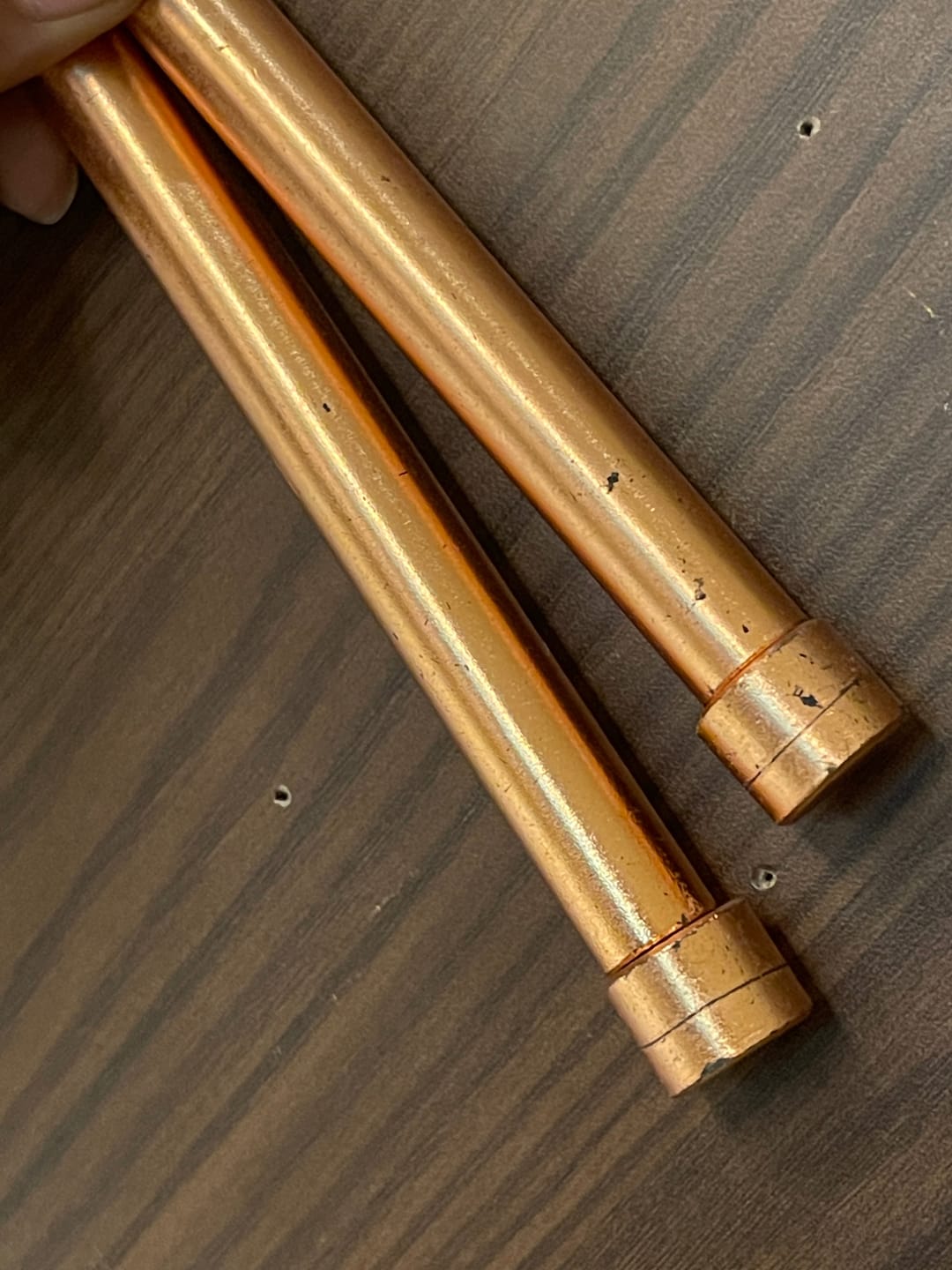 Customer photo review of Copper Dowsing Rod Pair – Vastu Remedy for Aura Energy Checking with Metal Handle | Ideal for Feng Shui & Vastu Scanning | Pair Set | 26 x 14 x 1 cm