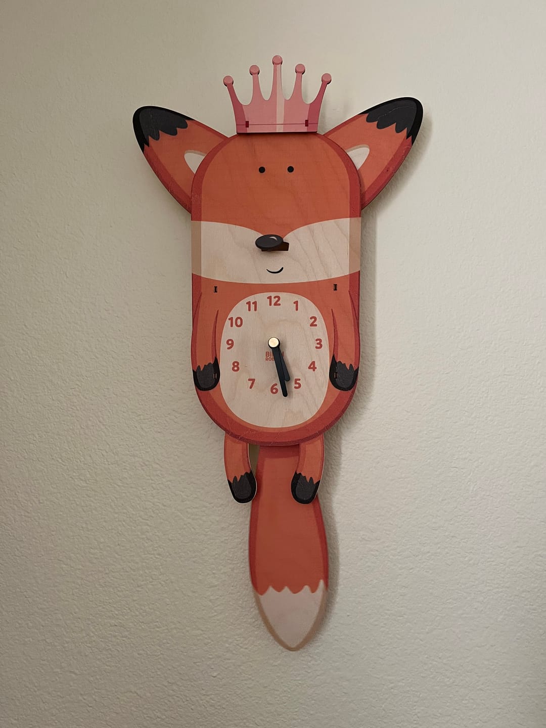 Customer photo review of Hunter the Fox Pendulum Clock
