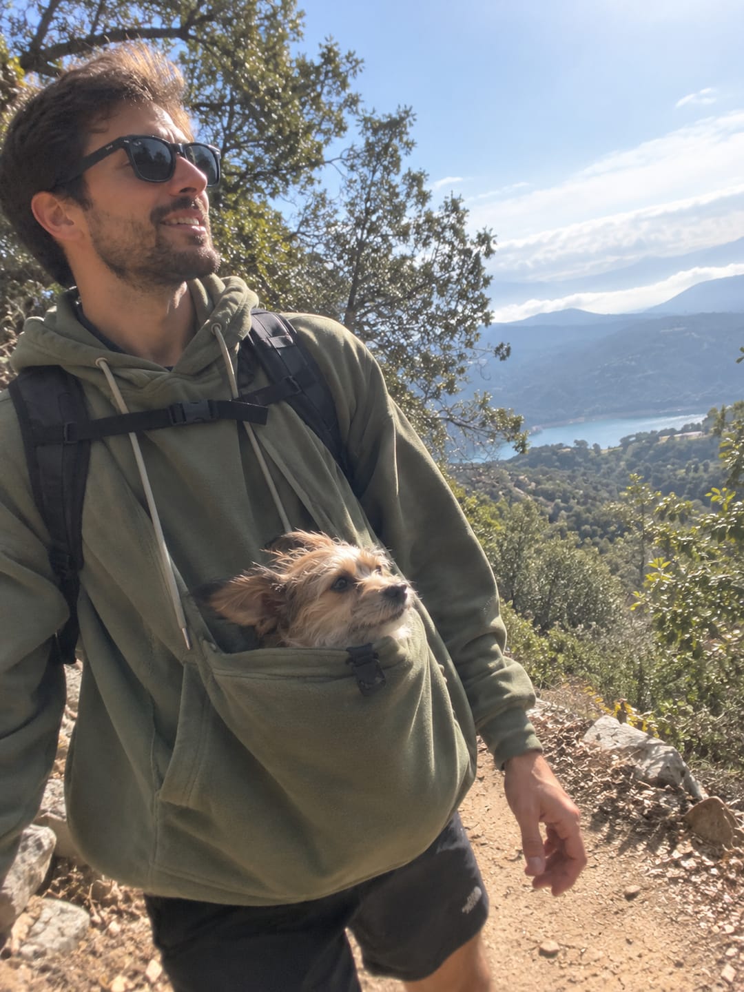 Customer photo review of The Joey Hoodie™ – for Small Dogs & Cats