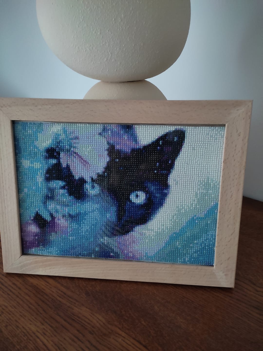 Customer photo review of Broderie Diamant - Chat et Fleur