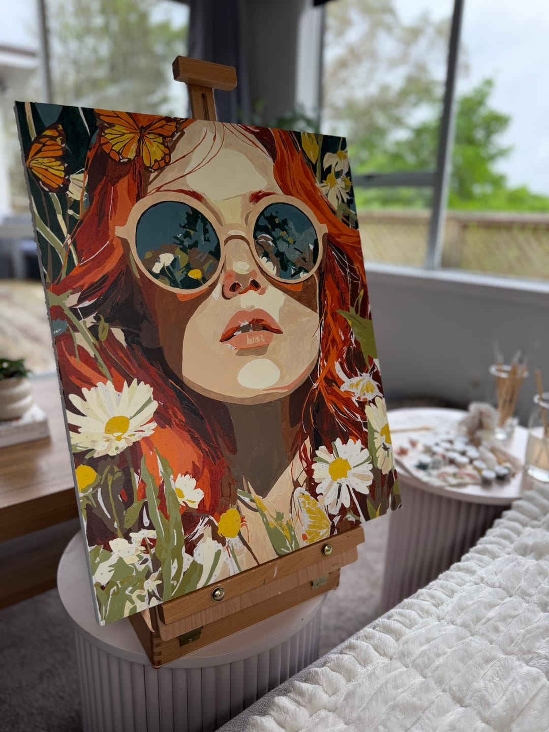 Customer photo review of Through floral glasses | Paint by Number