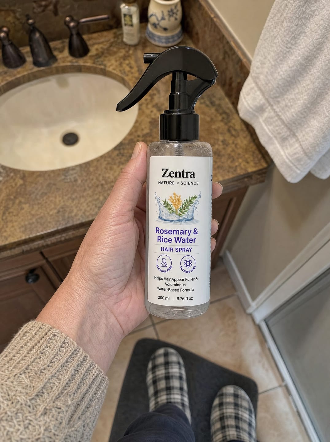 Customer photo review of rosemary & rice water