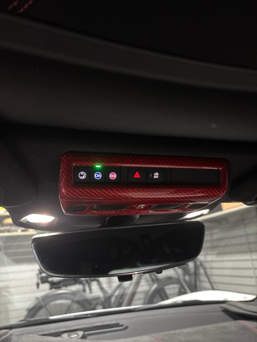 Customer photo review of C8 Corvette Real Carbon Fiber Overhead Dome Light Trim Cover | Interior Upgrade (2020–2027)