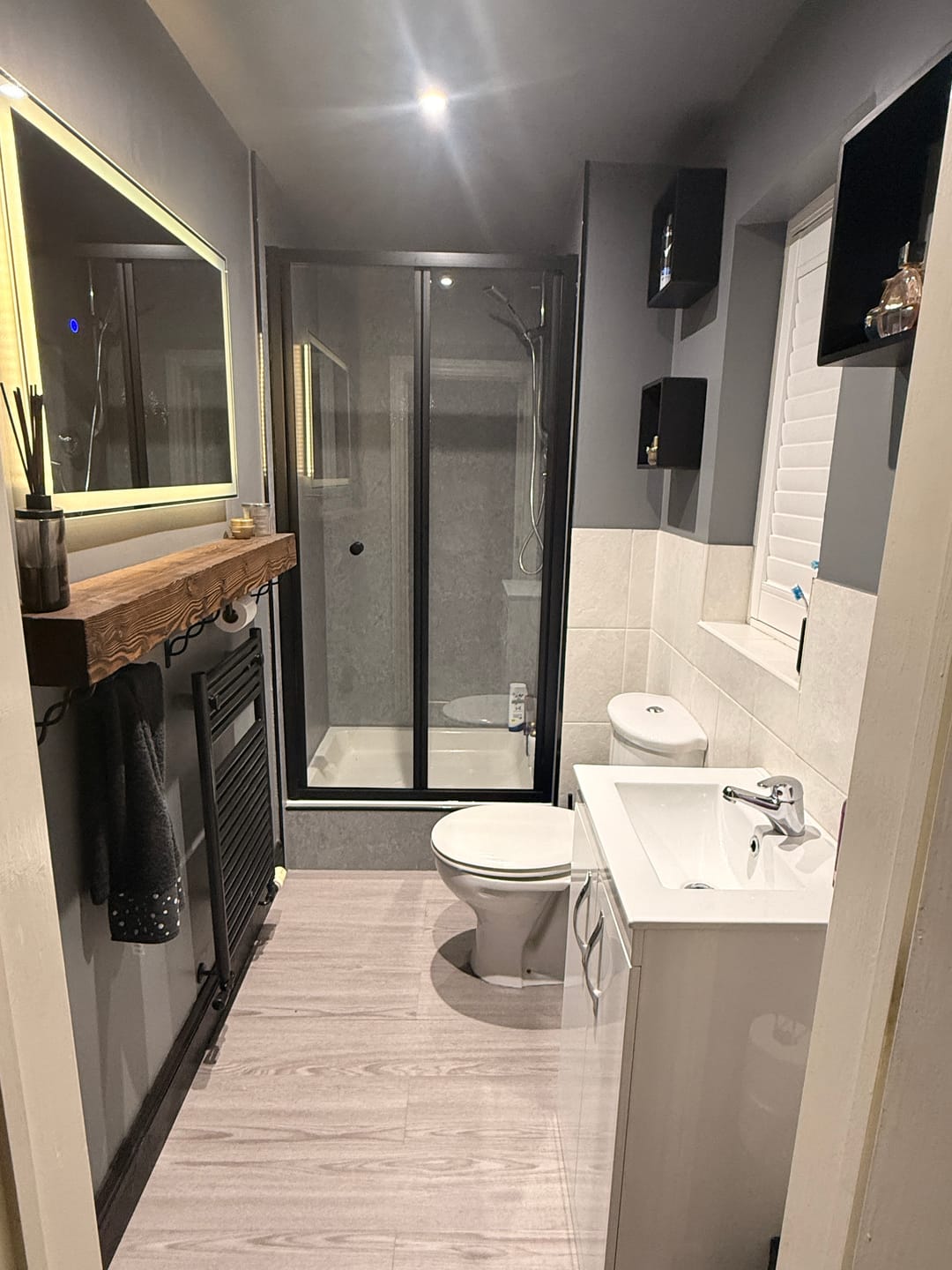 Customer photo review of 10mm Light Concrete Matt Shower Panel 1M x 2.4M