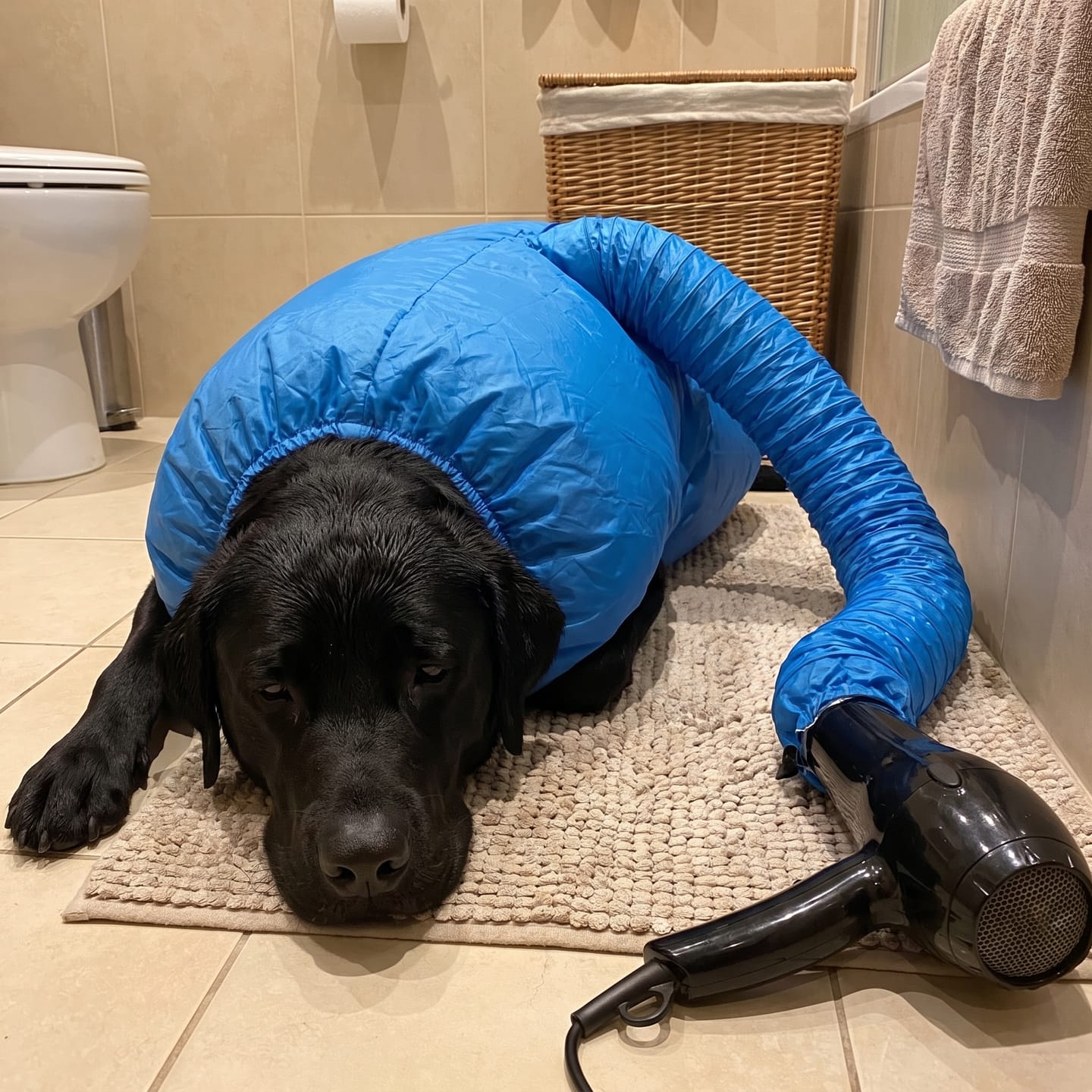 Customer photo review of Peludry™ – Bolsa de secado para perros