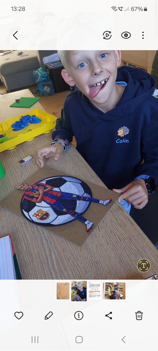 Customer photo review of Lamine Yamal Wooden Puzzle