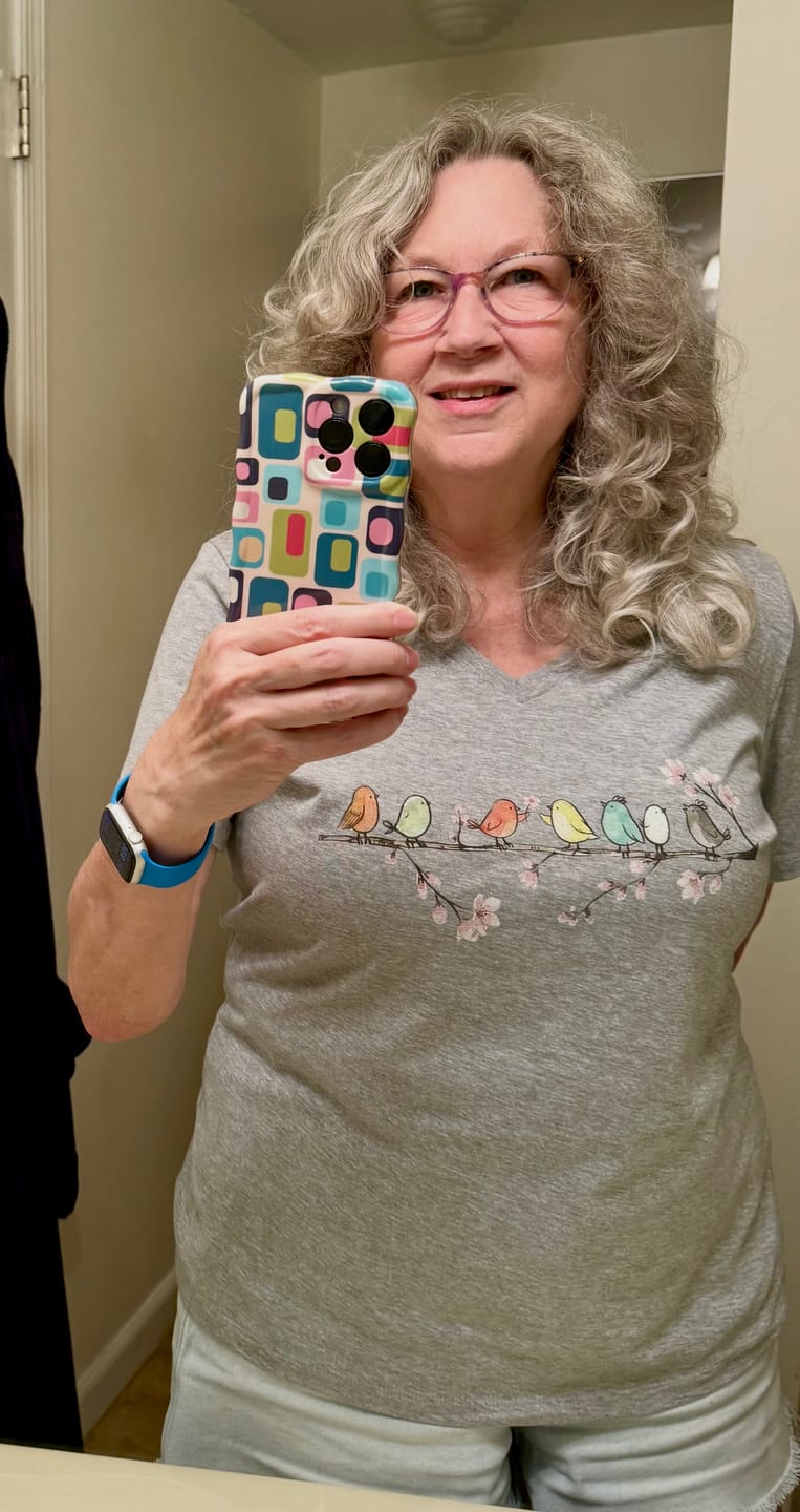 Customer photo review of Blossom Buddies V-Neck T-Shirt