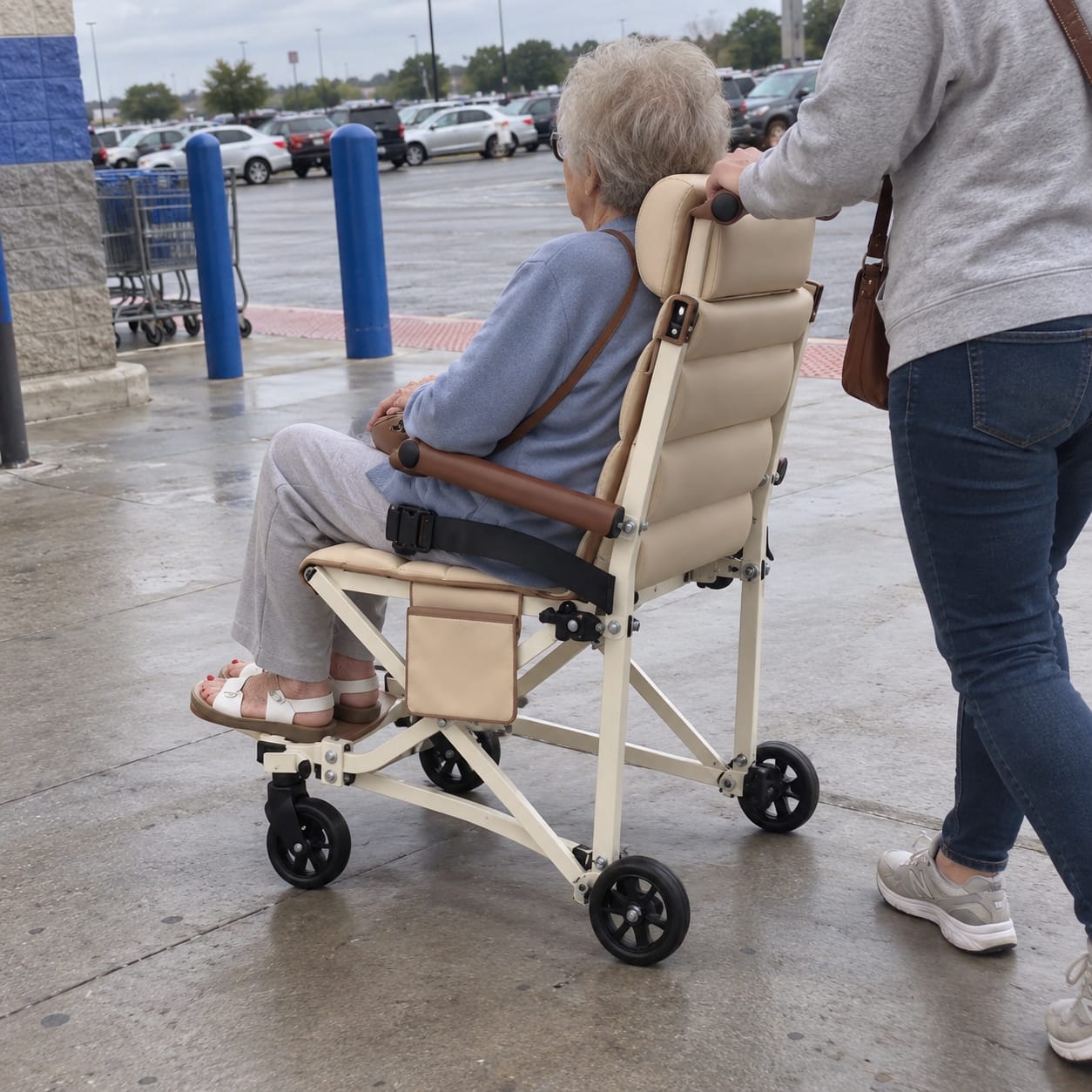 Customer photo review of Folding Transport Chair