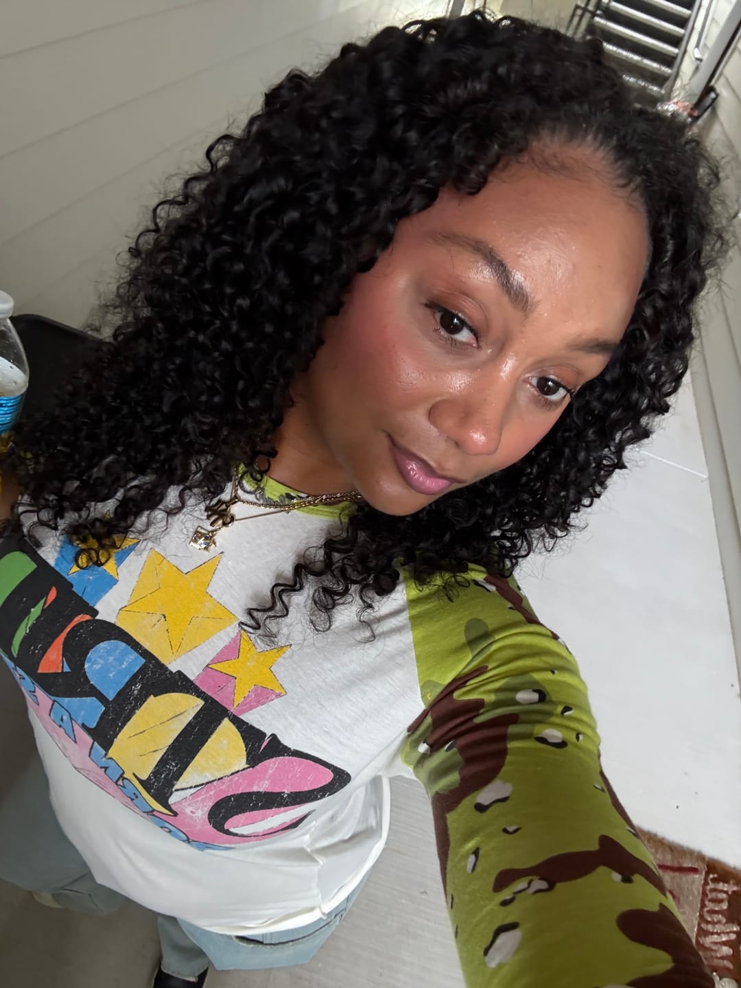 Customer photo review of BORN A STAR CAMO RAGLAN