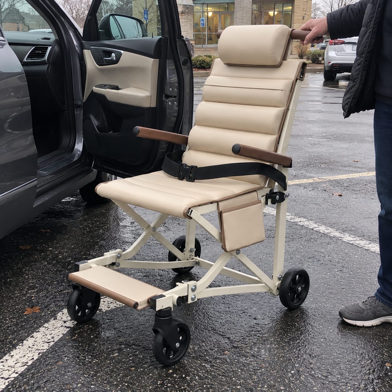 Customer photo review of Folding Transport Chair