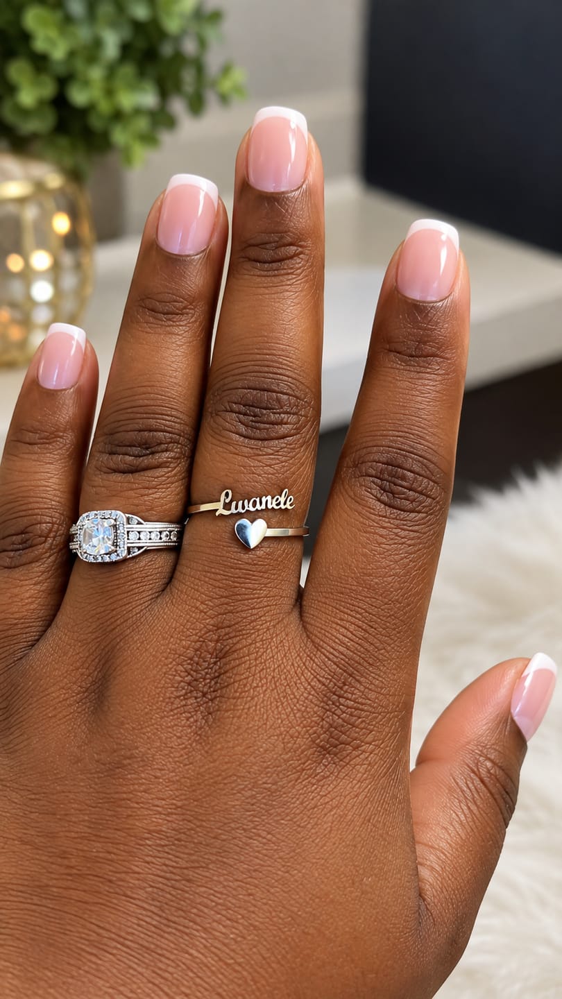 Customer photo review of Custom Name Ring