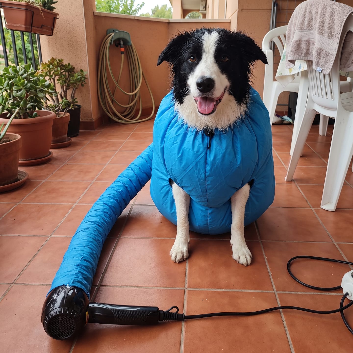 Customer photo review of Peludry™ – Bolsa de secado para perros